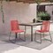 Armen Living Shasta Outdoor Metal and Brick Red Rope Stackable Dining Chair, PK2 LCSHSIBRK - alternate 8